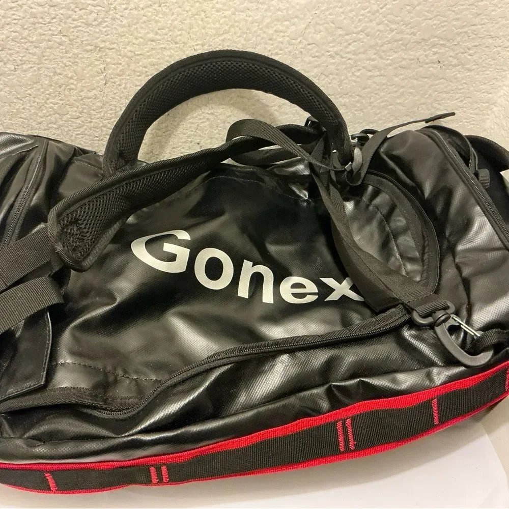 Gonex 60L Outdoor Duffel Black and Red Bag